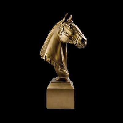 China Europe and America custom home gifts painted horse head resin crafts for sale