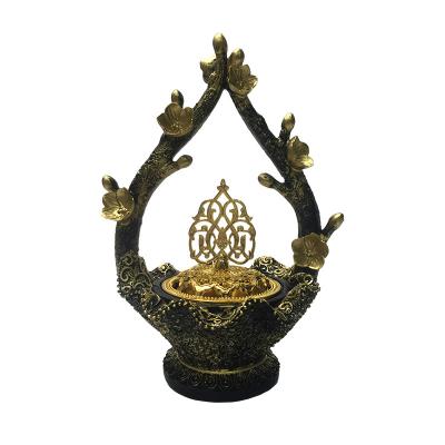 China Middle Eastern Style Basket Style Aromatherapy Furnace Imitation Resin Crafts For Gifts for sale