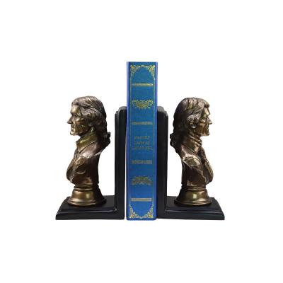 China Europe and America Figure Sculpture Washington Factory Customized Book Rack Ornaments Cold Cast Resin Copper Crafts for sale