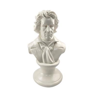 China Europe and America factory direct sales character sculpture Beethoven head decoration desk decoration custom resin crafts for sale