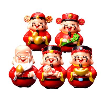 China Europe and America customized Chinese style creative God of wealth Interior Ministry decoration resin crafts for sale