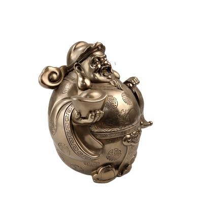 China Europe And America Customized Creative Chinese Fortune Cold Cast Copper Resin Crafts For Office for sale