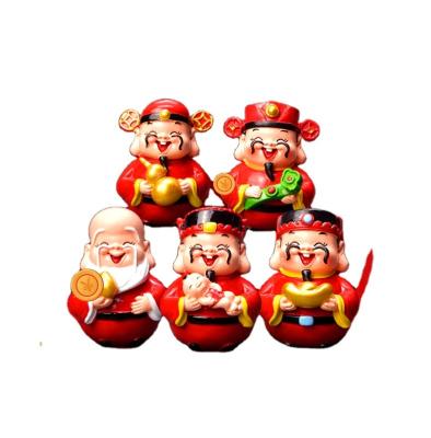 China Europe and America customized creative Chinese style God of wealth resin crafts for desktop decoration for sale