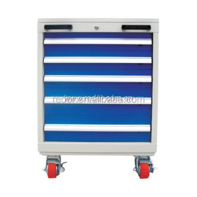 China Movable Metal Rolling 5 Drawer Steel Tool Cabinet for Storage for sale