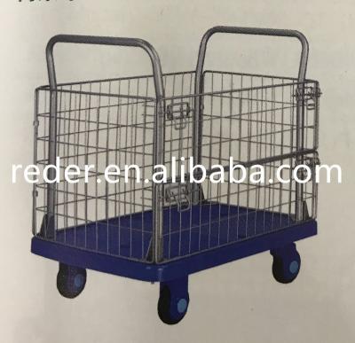 China Durable Industrial Warehouse Steel Cart with 4 Wheels for sale