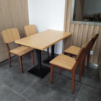 China French cafe shop style modern solid wood wooden tables and dining chairs for restaurant and cafe for sale