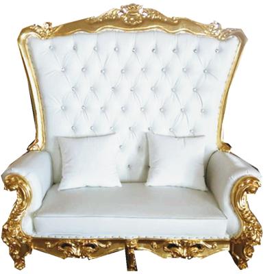 China High Quality Luxury High Back King Metal Throne Sofa Royal Style Sectional Banquet Dining Throne Chair For Wedding for sale