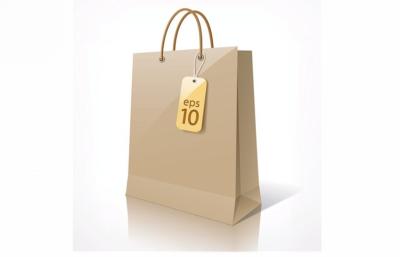 China Custom Kraft Paper Bags With Logo Printing / Kraft Paper Carrier Bags for sale