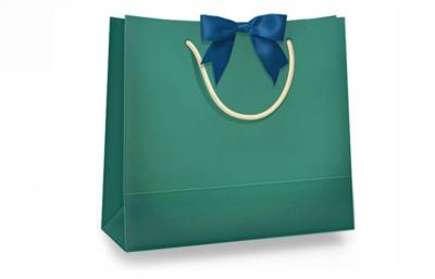 China Foldable Green Paper Gift Bags For Shopping / Eco Friendly Paper Bags for sale