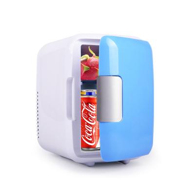 China 4L THERMOELECTRIC Mini Car Fridge Travel Refrigerator 12V Portable AC/DC Powered Cool Heat Cooler and Warmer Box Home Office Car Freezer for sale