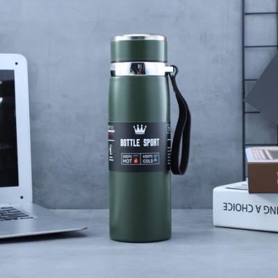 China Wholesale Business Stainless Steel Insulted Drink Hot Water Bottles With Cup Logo 12oz 32oz 64oz Custom Wide Mouth Sports Bottle Flask for sale