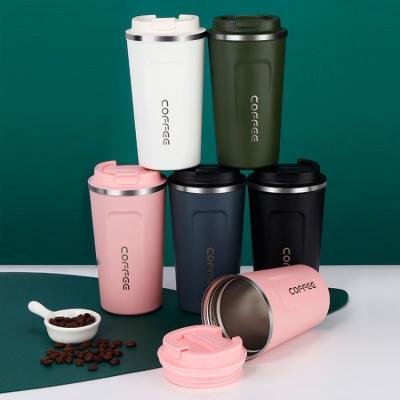 China Business High Quality Vacuum Insulated Reusable Car Cup With Cover 510Ml Coffee Mug Stainless Steel Vacuum Insulated Cup for sale