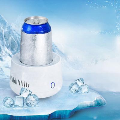 China Mini Portable Freezes Beer Drinks Quiet PORTABLE Quick Electric Stand Cup Cooler Barware Cooling Mug for Trolley Home Office Dorm for sale