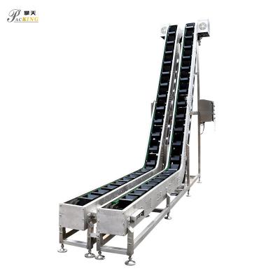 China Food Grade Conveyor Food Grade / Inclined Conveyor Belt Electric Bucket Lift Lifting Machine for sale