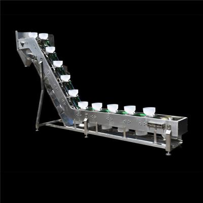 China Food Grade Packing Production Line Food Grade Stainless Steel Plasti Inclined Bowl Conveyor Lift for sale