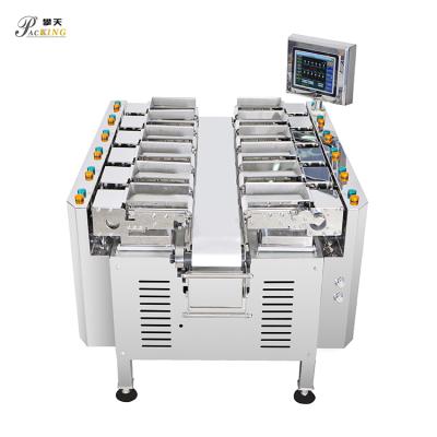 China Custom Multi Head Food Weigher Meat Chicken Frozen Vegetable Packing Combination 12 Head Linear Weigher for sale