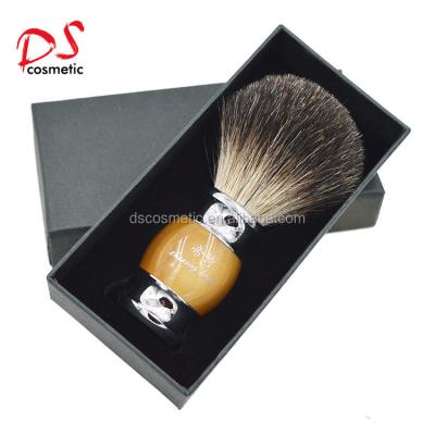 China Professional Black Hand-Crafted Custom Shaving Brush Shaving Brush Resin Shaving Brush Badger Hair Shaving Brush Shaving Brush DISHI for sale