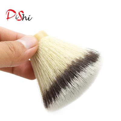 China Size Two Good Quality Black Synthetic Hair Tape Hairdresser Client Barber Brush Flat Knot For Men's Shaving for sale