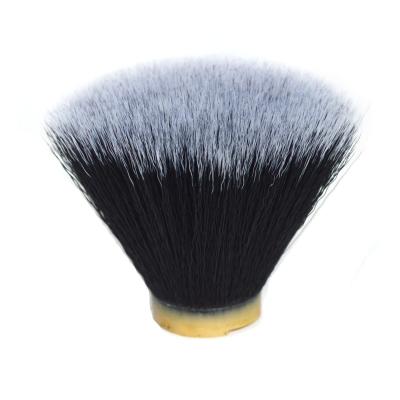 China Dishi Shaving Brush 24 Mm Tuxedo Black Synthetic Hair Shape Shaving Brush Flat Knots for sale