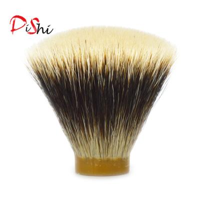 China Low MOQ shd silver tip shaving brush flat surface silver badger knot 16-30mm badger hair shaving brush knot for men grooming for sale