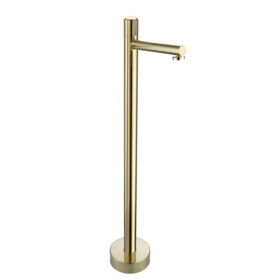 China Single Brass Design Floor Metered Free Standing Faucets Hot And Cold Basin Mixer Tap for sale