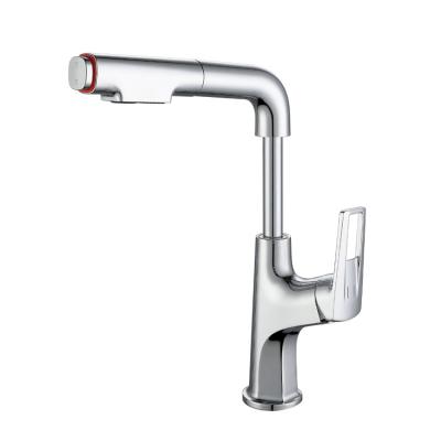 China Newer Thermostatic Faucets Pull Out Basin Sink Extension Basin Lift Mixer Tap 360 Degree Swivel Bathroom Faucet for sale