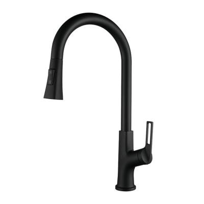 China Pull Out Spray Kitchen Faucet Black Pull Out Kitchen Sink Faucet With Pull Down Sprayer for sale