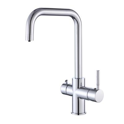 China Water Purifier Faucet Drinking Filtered Water Kitchen Faucet Purification Tap Double Handle Faucet Brass Kitchen Sink Faucet for sale