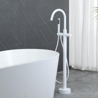 China With Hot Selling Free Standing Bathtub Slide Bar Floor Standing Bathtub Faucet Brass Floor Standing Bathtub Faucet for sale