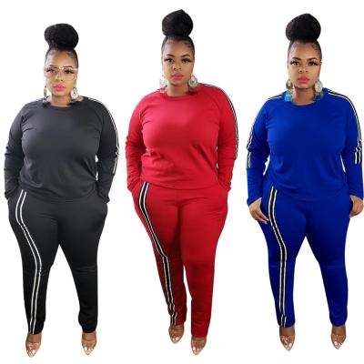 China Anti-pilling OEM/ODM Cotton Women Tracksuit Joggers Top Overalls Set Plus Size Two Piece Womens Pants And Trousers Set Training And Jogging Wear for sale