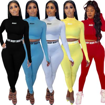 China Sporty Crop Top Roupas Femininas Women's Summer Anti-pilling Hoo Crop Suit Custom Logo Woman Two Piece Set Tracksuit Set 2021 2 Pants Set for sale