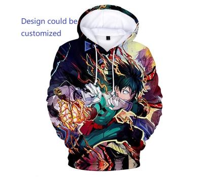 China Anti-pilling Anime My Hero Academia Men's Hoodie Cosplay Super Sweatshirt Customized Winter Wear Men's Hoodie for sale