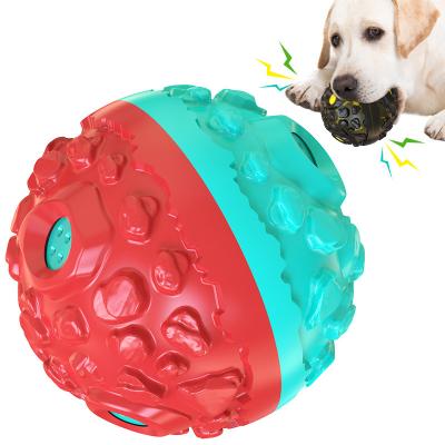 China Factory New Amazon Sustainable Wholesale Durable Explosive Meteorite Sound Molar Ball Dog Chew Toy for sale