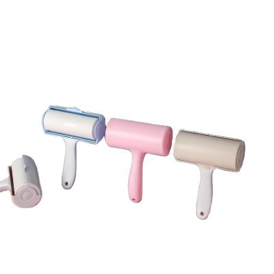 China Eco-friendly Creative Home Tear Tape Washable Easy Pet Hair Cleaning Colored Fiber Remover Roller for sale