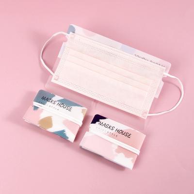 China Factory Price Viable Wholesale Portable Transparent Colorful Face Masker Storage Case for sale