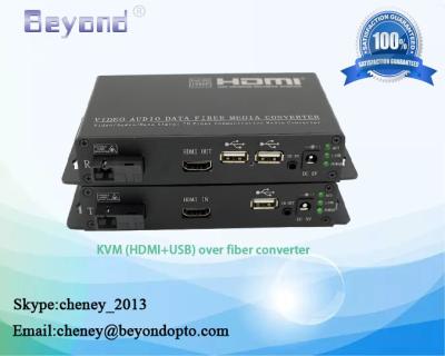 China Optical KVM HDMI+USB keyboard and mouse over fiber exteder,KVM to optical fiber video converter for sale