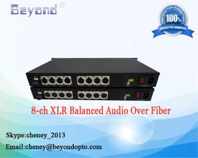 China Broadcasting 8-ch XLR Balanced audio over a single LC fiber.XLR Audio for broadcast balanced 3-pin Mixer audio for sale