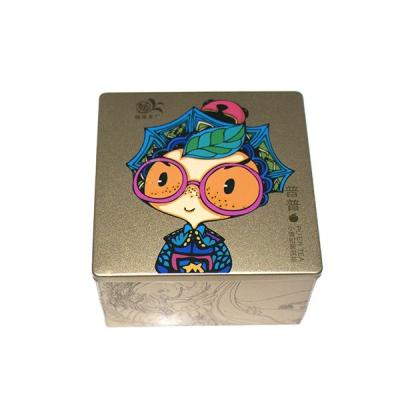 China Good Tea Tin Packaging Square Tin Box Tin Can Factory Storage Price Metal Tea for sale