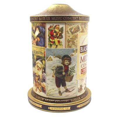 China Custom Stuff Packaging Chocolate Candy Tin Box Music Metal Box For Food Packaging Cylindrical Tin Box for sale