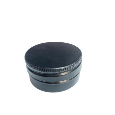 China Small Personal Care Container For Aluminum Cosmetic Tin Tin 2 Ounce 60g Metal Cosmetic Screw Cap Round Tins Jars for sale