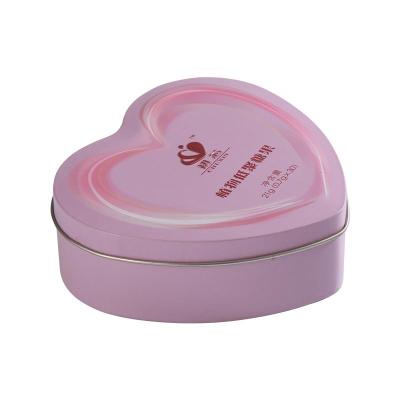 China Metal Recyclable Cute Mini Heart Shape Tin Candy Box Wedding Party Keepsake Gift Tinplate Candy Color Storage Box for sale