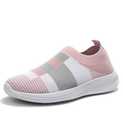 China Breathable Mesh Sneakers Ladies Color Shoes Socks Ladies Spring Summer Shoes Flat Feet Plus Size Loafers zapatillas mujer for sale