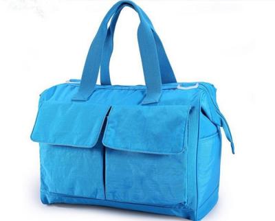 China Blue Recycle Pretty Baby Diaper Bag , Baby Nappy Changing Bags for sale