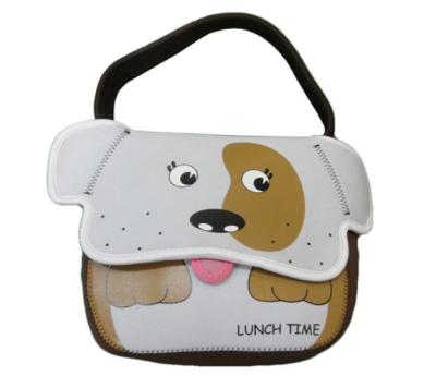 China Cute cartoon neoprene lunch bag school bag for children kids with shoulder strap for sale