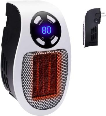 China Wholesale 500W Space Heater With Digital Display Timer Mini Plug-in Heater Portable Fan Heater Electric Home Plug-in Electric Heater Practical Fan for sale