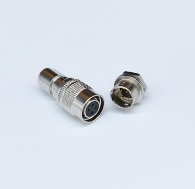 China Brass Microconnector 4 PIN Cream Connector for sale