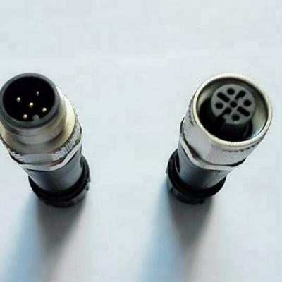 China Hot Sale Automotive M12 5 Pin Male And Female Electrical Waterproof Circular Plastic IP68 Connector for sale