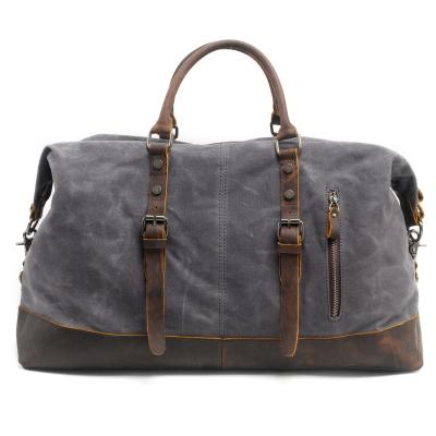 China Weekender Leather Vintage Factory Mens Large Capacity Canvas Travel Overnight Duffel Bag In Flight Leather for sale