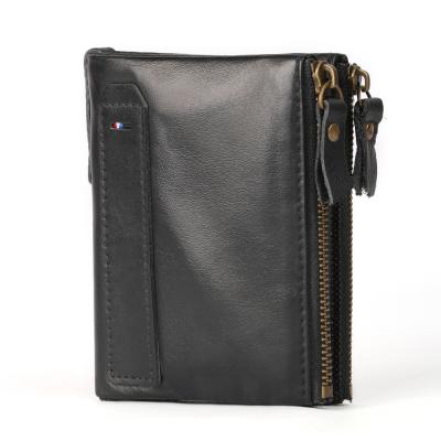 China RFID Wallet For Men Genuine Leather RFID Blocking Stylish Bifold Wallet for sale