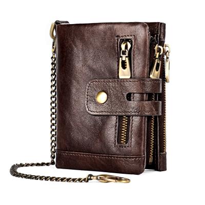 China Wholesale Vintage RFID Wallet Design Men 2021 New Pinch Leather Retro Short Wallet for sale